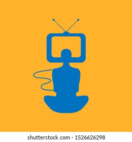 Gameplay, old tv, vector art