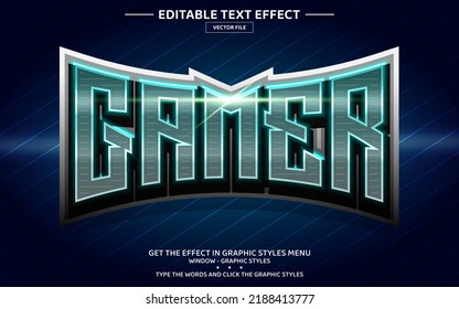 Gamer 3D Editable Text Effect Template