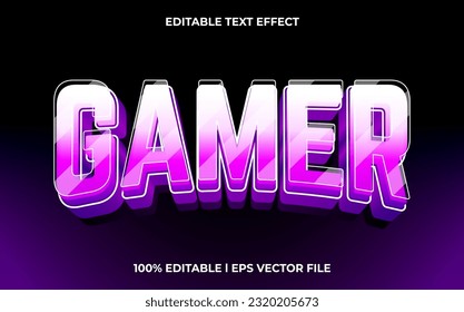 Gamer 3d text effect and editable text, template 3d style use for esport tittle