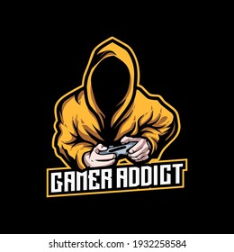 Gamer Addict Controller Logo Gamers