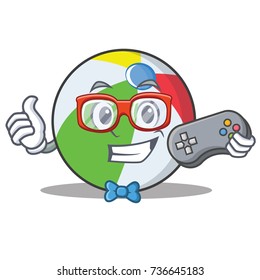Gamer ball character cartoon style