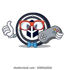 Gamer bancor coin mascot cartoon