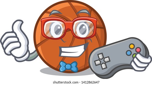 Gamer basket ball isolated in the mascot