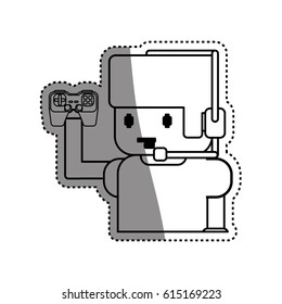 Gamer boy pixelated