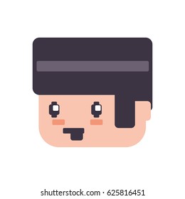 Gamer boy pixelated