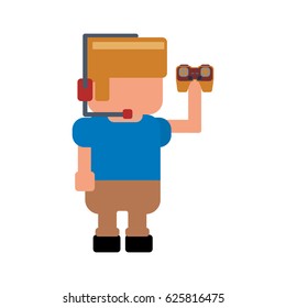 Gamer boy pixelated