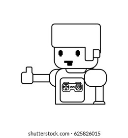 Gamer boy pixelated