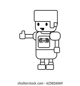 Gamer boy pixelated