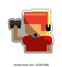 Gamer boy pixelated