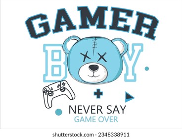 gamer boy teddy bear design