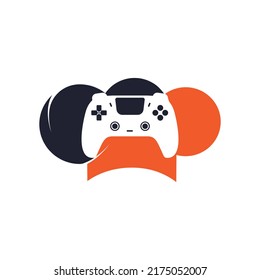 Gamer cafe vector logo design template. Chef hat with game console logo icon design.