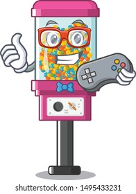 Gamer candy vending machine with the character