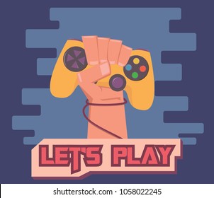 Gamer cartoon illustration