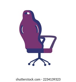 gamer chair illustration over white