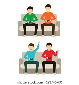 Gamer Character Design Vector.