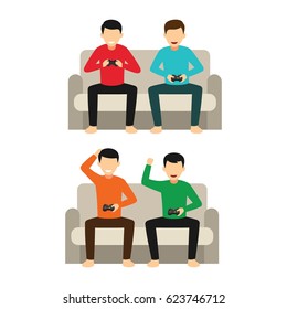 Gamer Character Design Vector.