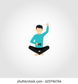 Gamer Character Design Vector.