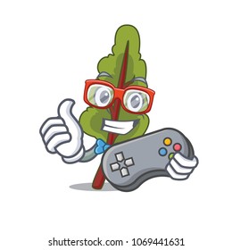 Gamer chard mascot cartoon style