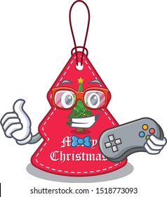Gamer Christmas tag hanging of character door