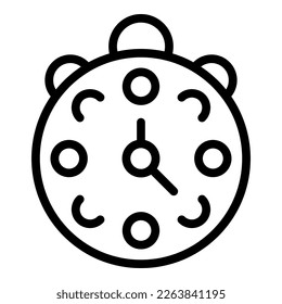 Gamer clock icon outline vector. Online game. Pc console