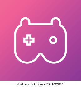 Gamer controller icon outline pink gradient background