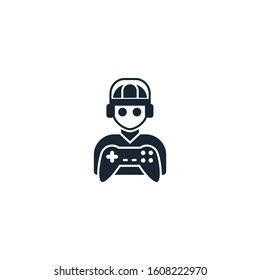 gamer creative icon. From Gaming icons collection. Isolated gamer sign on white background