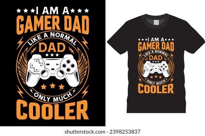 I am gamer dad like a normal dad slogan graphic vector t shirt design.apparel trendy
Clothing hand drawn gamepad wings tees black isolated background illustration ready for print