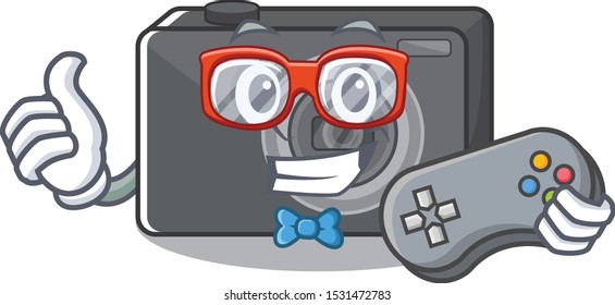 Gamer digital camera with on the mascot