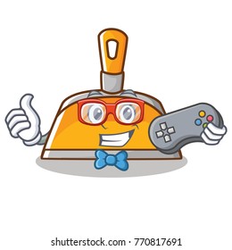 Gamer dustpan character cartoon style