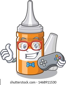 Gamer ear drops in the mascot pillbox