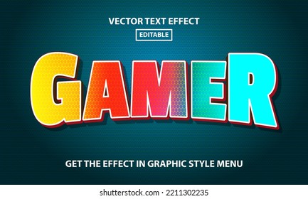 Gamer Editable Text Effect Style