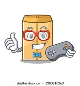 Gamer envelope mailer in the mascot closet