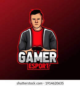 Gamer esport and mascot logo design. easy to edit and customize