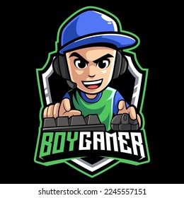 Gamer esport mascot logo design