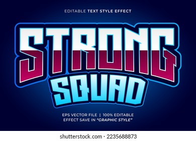 Gamer esports squad editable text effect template
