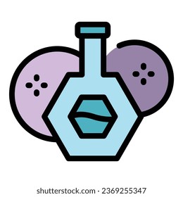 Gamer flask icon outline vector. Online challenge. Sport electronic color flat