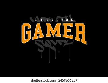 gamer future  typography - vector