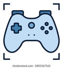 Gamer-Game-Controller-Vektorgrafik des Gamepad-Konzepts: farbiges Symbol oder Zeichen