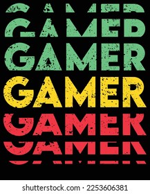  gamer - gaming t shirt design illustration