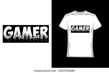 Gamer, Gaming T-Shirt Design, Gamer