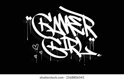 GAMER GIRL graffiti tag style design