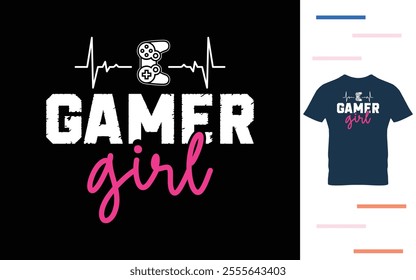 Gamer girl t shirt design