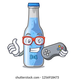 Gamer glass of soda water on character