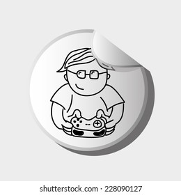 gamer graphic design , vector illustration
