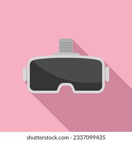 Gamer helmet icon flat vector. Virtual glasses. Digital futuristic