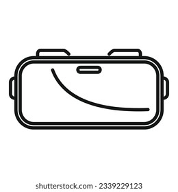 Gamer helmet icon outline vector. Virtual glasses. Digital futuristic