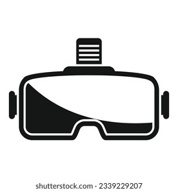 Gamer helmet icon simple vector. Virtual glasses. Digital futuristic