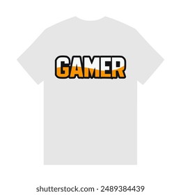 gamer hobby t shirt fashion sticker vector illustration template design