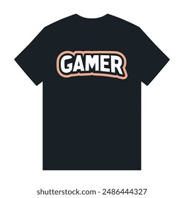 gamer hobby tshirt fashion sticker vector illustration template design