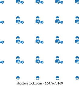 gamer icon pattern seamless isolated on white background. Editable filled gamer icon. gamer icon pattern for web and mobile.